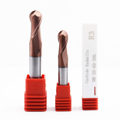 6mm 탄화탄소 공 코 끝 밀 2 플루트 금속 가공